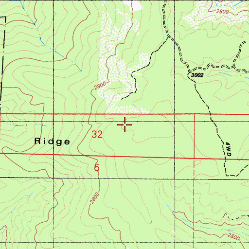 Topographic Map of Pecwan Ridge, CA