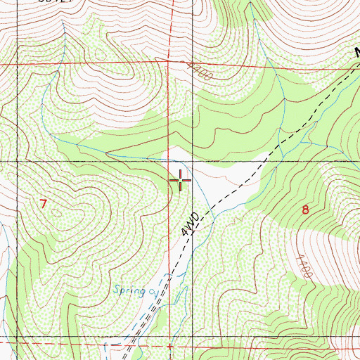 Topographic Map of Pedro Cabin, CA