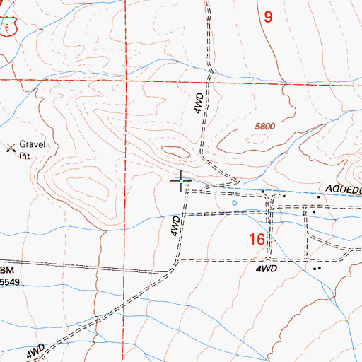 Topographic Map of Pedro Ranch, CA