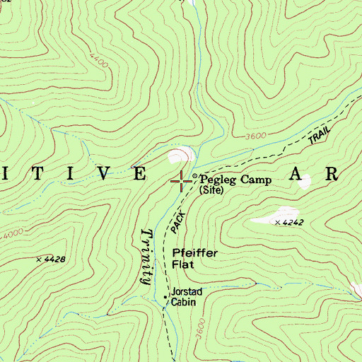 Topographic Map of Pegleg Camp, CA