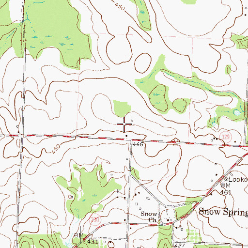 Topographic Map of Snow Hill Airstrip, GA
