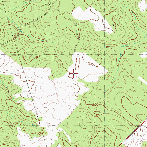Topographic Map of Brookline - Meadowmere Airport, GA