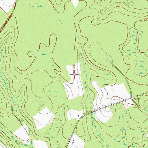 Topographic Map of Briar Patch Airport, GA