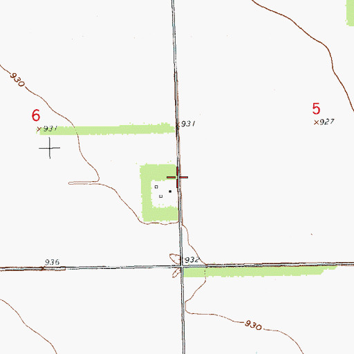 Topographic Map of Plath Farms Airport, ND
