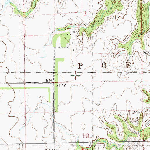 Topographic Map of Lindvig Airstrip, ND