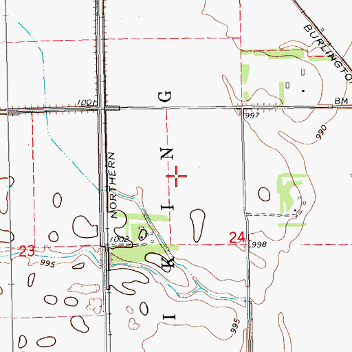 Topographic Map of Haugen Farm Airstrip, ND