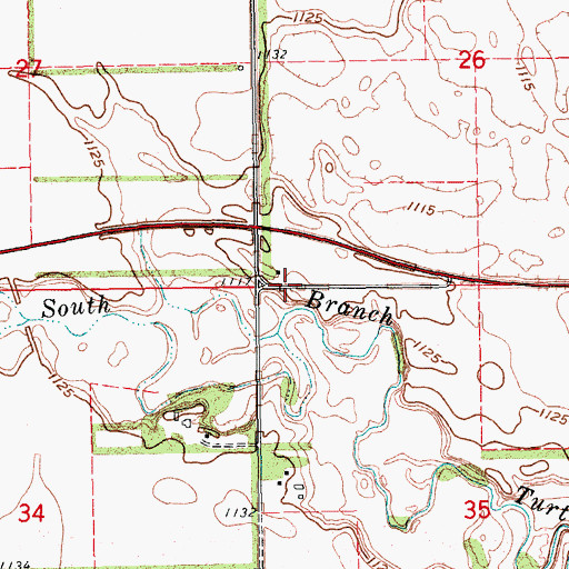 Topographic Map of Bakke Airport, ND
