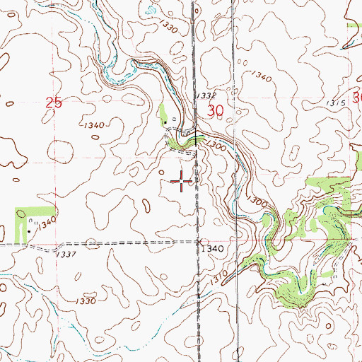 Topographic Map of Morten Airport, ND