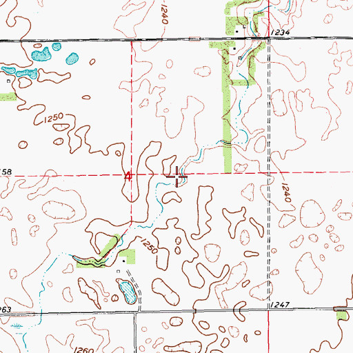 Topographic Map of Moellenkamp Airport, ND