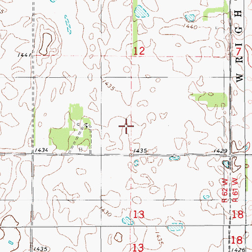 Topographic Map of Larson Airport, ND