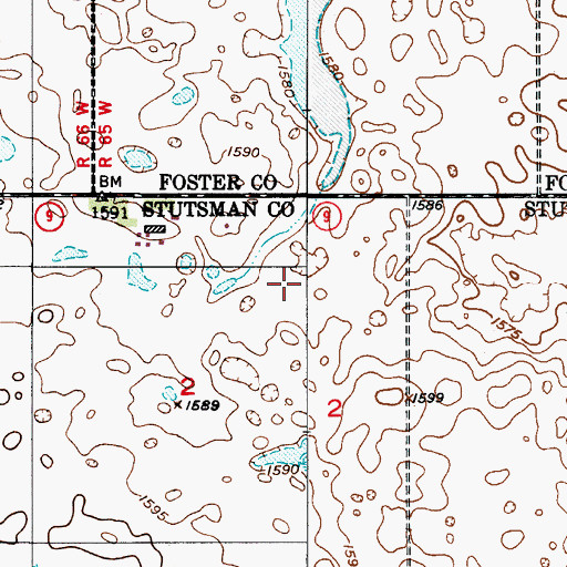 Topographic Map of Reimers Airport (historical), ND
