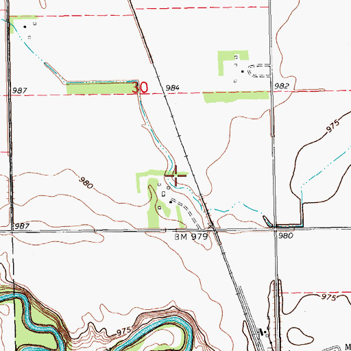 Topographic Map of Ingebretson Airspray Airport, ND