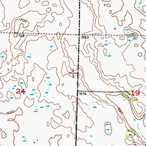 Topographic Map of Sjule Private Airstrip, ND