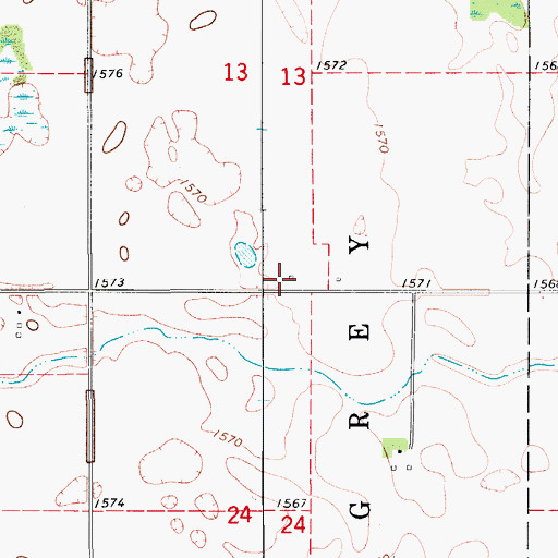 Topographic Map of Forest Airport, ND