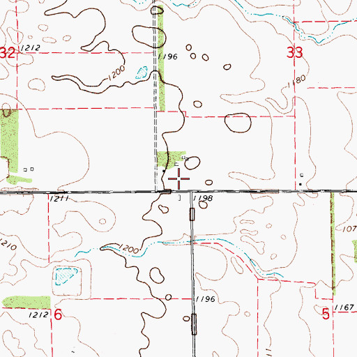 Topographic Map of Hashbarger Farm Airstrip, ND