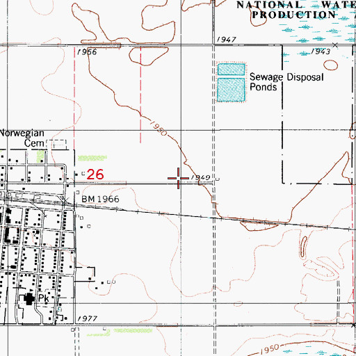 Topographic Map of Kulm Municipal Airport, ND