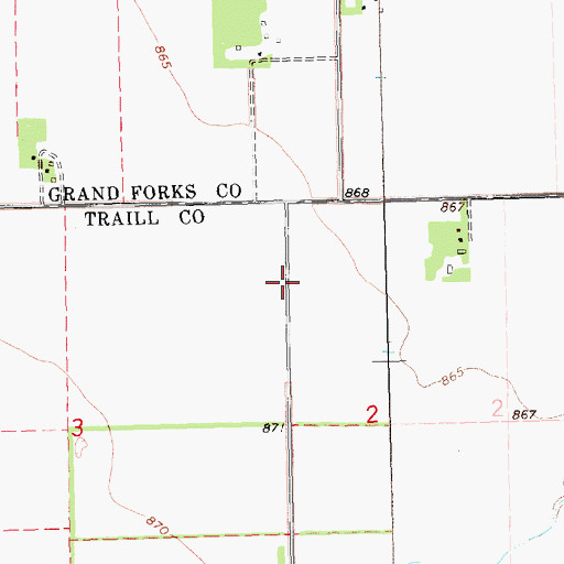 Topographic Map of Jenson Airport, ND