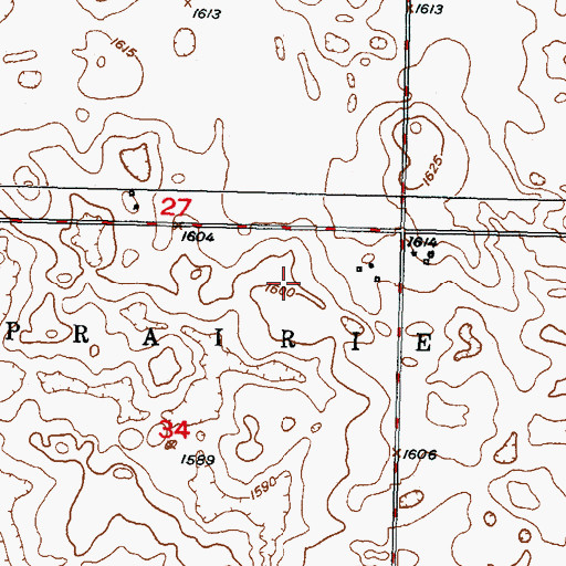 Topographic Map of Linrud Airstrip, ND