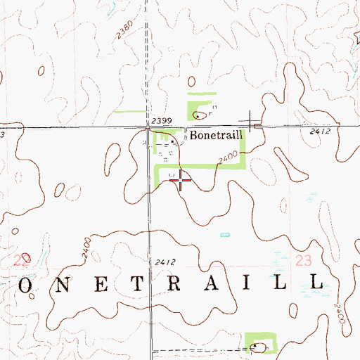 Topographic Map of Hought Airstrip, ND