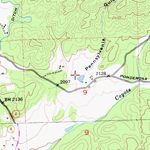 Topographic Map of Pennsylvania Gulch, CA