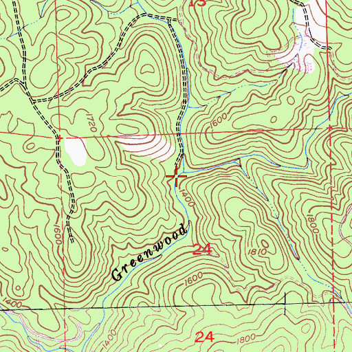 Topographic Map of Penobscot Creek, CA