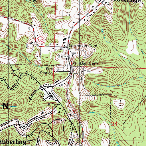 Topographic Map of Schooner School (historical), MO