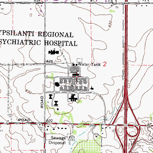 Topographic Map of Toyota Technical Center, MI