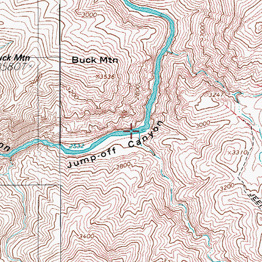 Topographic Map of Blackjack Wash, AZ