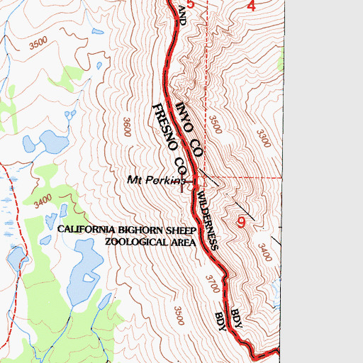 Topographic Map of Mount Perkins, CA