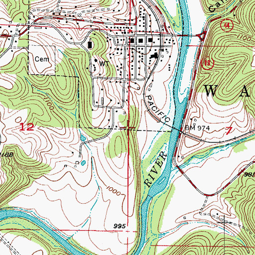 Topographic Map of Arnold Lodge (historical), MO