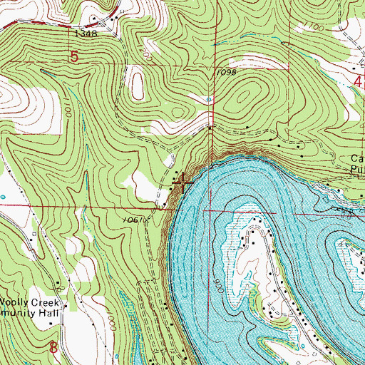 Topographic Map of Long Bend Bluff, MO