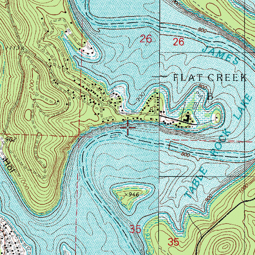 Topographic Map of Buttermilk Spa, MO