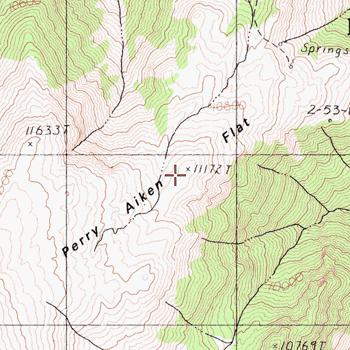 Topographic Map of Perry Aiken Flat, CA