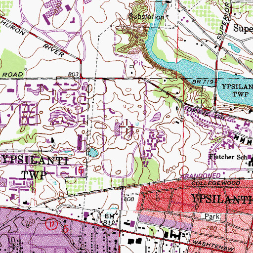 Topographic Map of Rynearson Stadium, MI