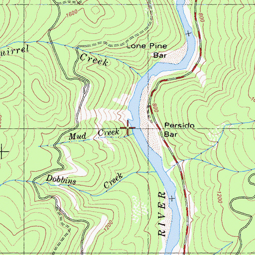 Topographic Map of Persido Bar, CA