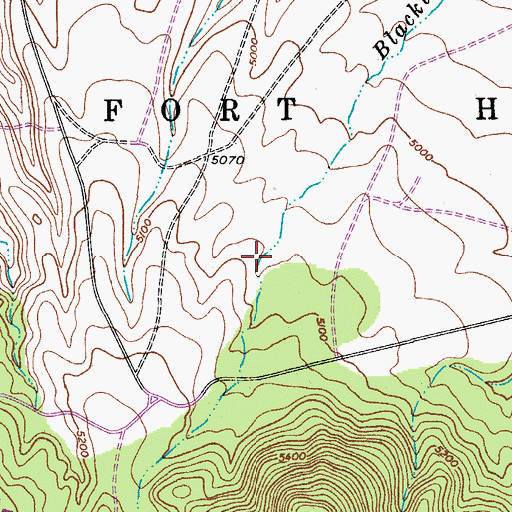 Topographic Map of Blacktail Canyon, AZ