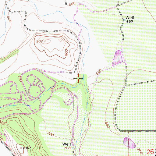 Topographic Map of Pescadero Creek, CA