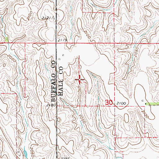 Topographic Map of City of Grand Island Landfill, NE