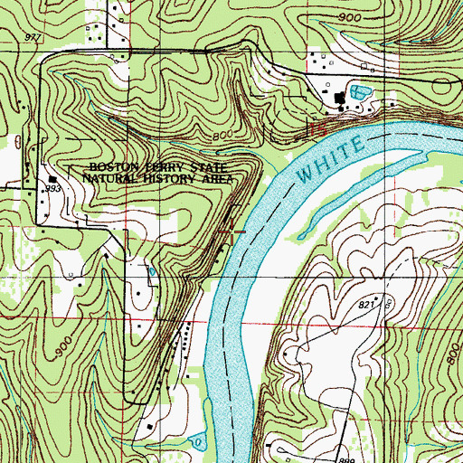 Topographic Map of Taneycomo Park (historical), MO