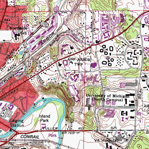 Topographic Map of Vera Baits II, MI
