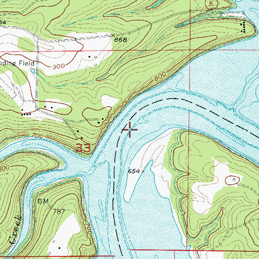 Topographic Map of Moores Ferry (historical), MO