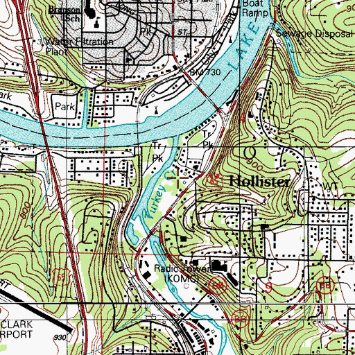 Topographic Map of Young Mens Christian Association Camp (historical), MO