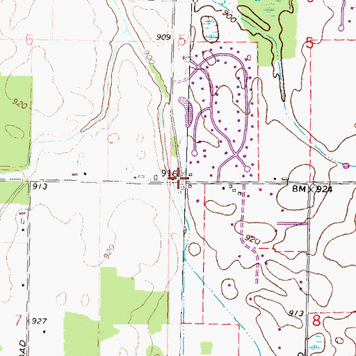 Topographic Map of Weinsburg Post Office (historical), MI