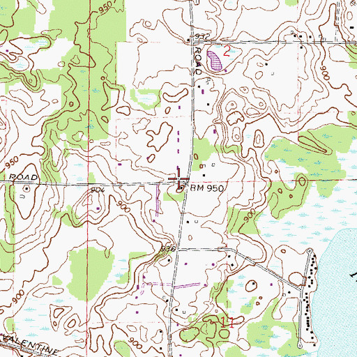 Topographic Map of Walsh Post Office (historical), MI