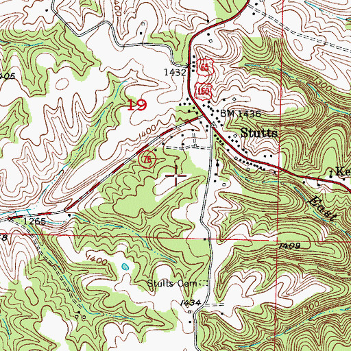 Topographic Map of Shepherd of the Hills Camp (historical), MO