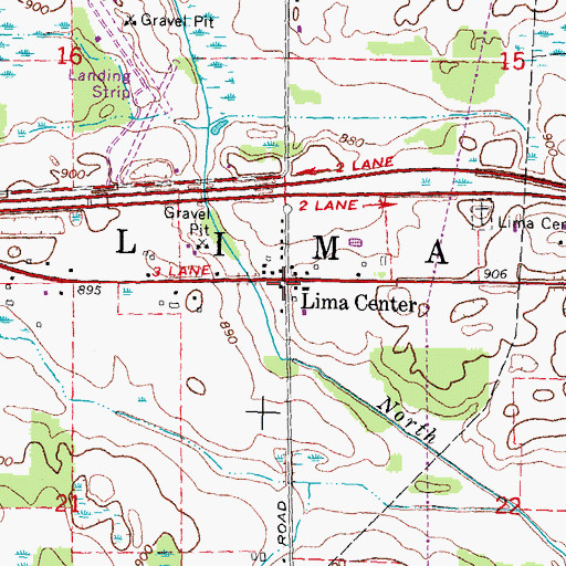 Topographic Map of Lime Post Office (historical), MI