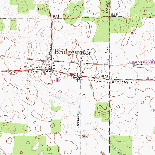 Topographic Map of Saint John's Lutheran Cemetery, MI