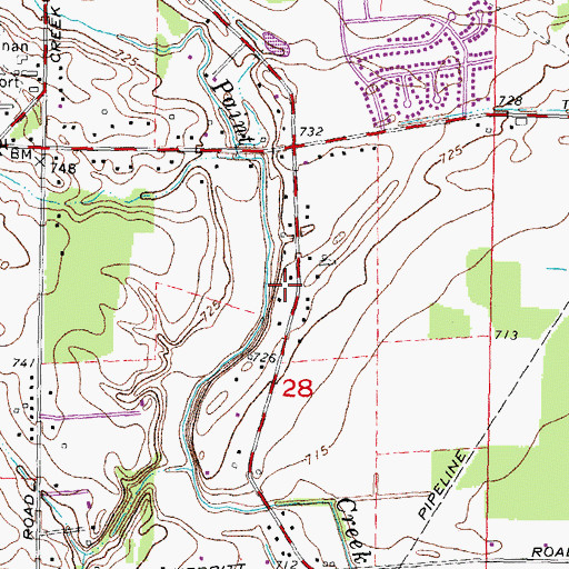 Topographic Map of Comstock Cemetery, MI