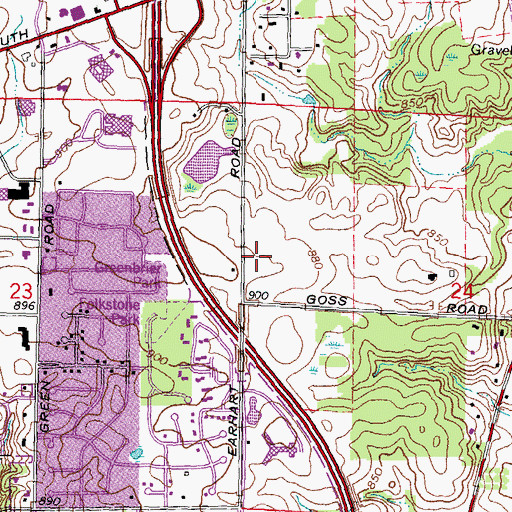 Topographic Map of Botsford Cemetery, MI