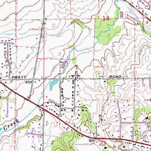 Topographic Map of Popkins Cemetery, MI
